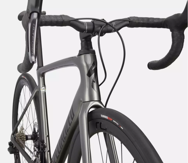 Specialized Roubaix Expert Road Bike 2023 in Smoke Black Silver-2